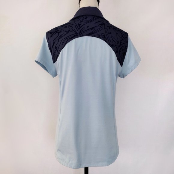 Under Armour Blue Heatgear Collared V-Neck Loose Fit Top - Picture 6 of 11